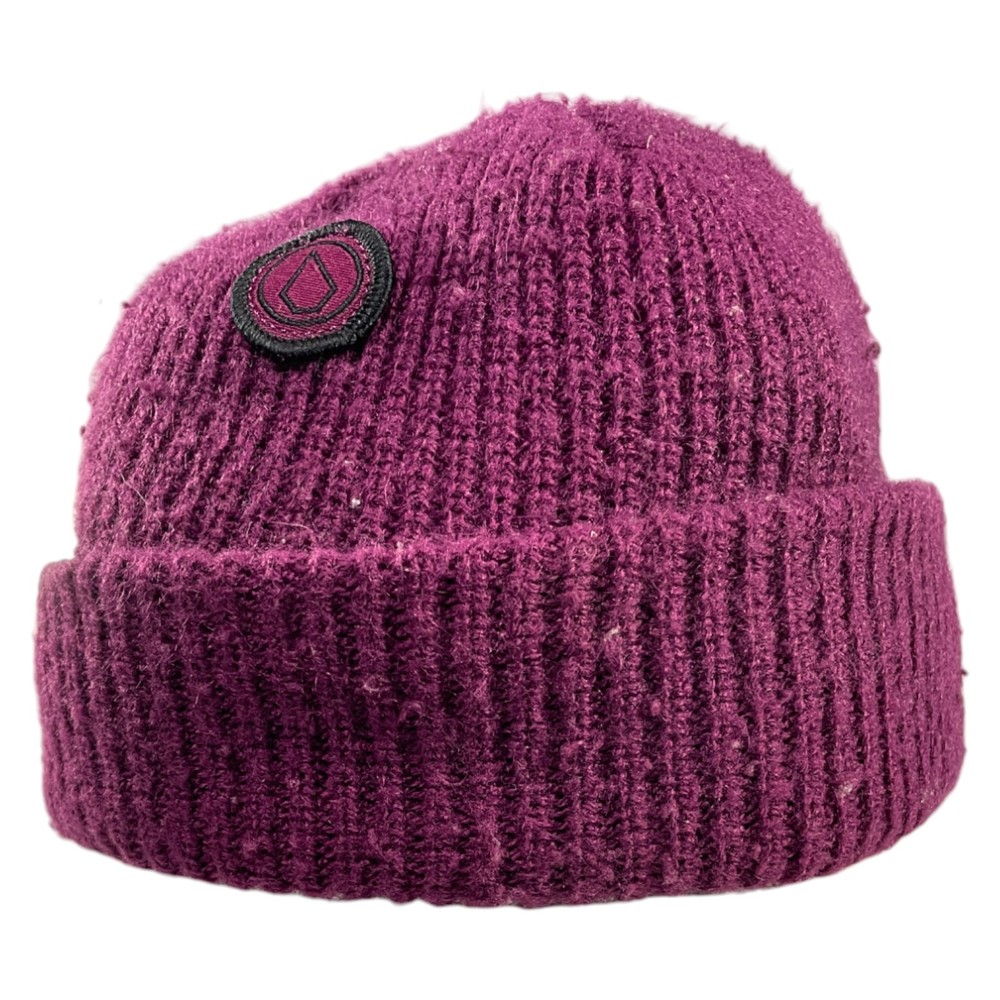 Volcom Ribbed Beanie — Plum Knit — Kid Size